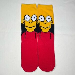 Bart Simpson Yellow and Red socks